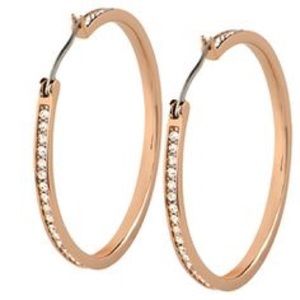 The Kate” Rose Gold Pavé Hoop Earrings